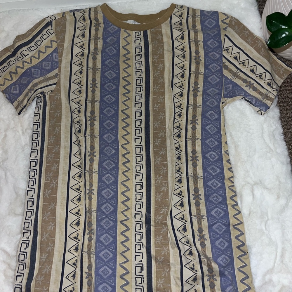 Brown retro stripped t shirt